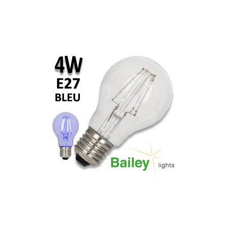 Ampoule filament LED standard bleu 4W E27 - BAILEY BaiColour