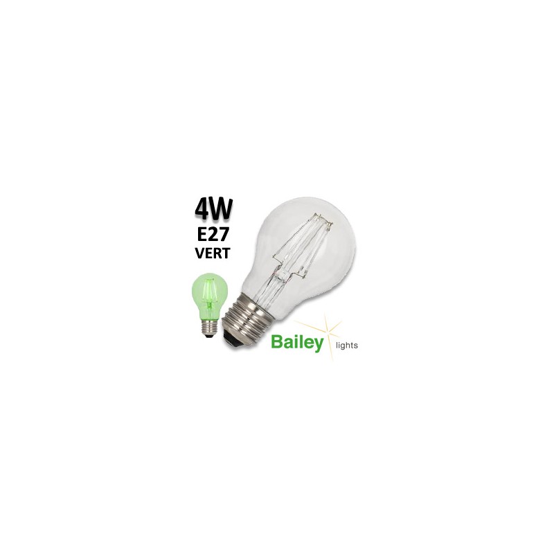 Ampoule filament LED standard vert 4W E27 - BAILEY BaiColour
