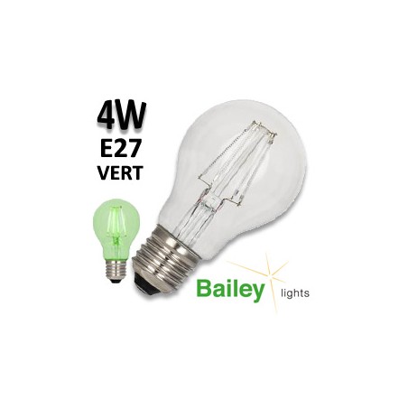 Ampoule filament LED standard vert 4W E27 - BAILEY BaiColour