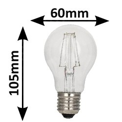 Ampoule filament LED standard vert 4W E27 - BAILEY BaiColour