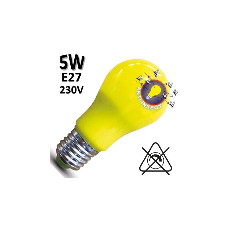 Ampoule LED standard anti-insecte 5W E27 230V
