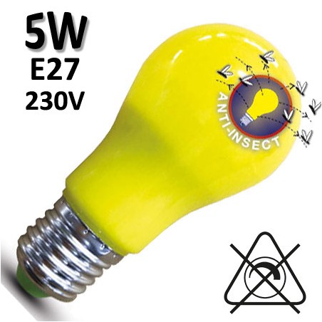 Ampoule LED standard anti-insecte 5W E27 230V