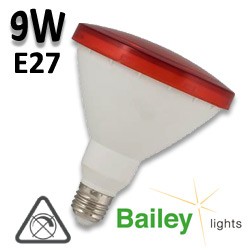 Ampoule LED rouge PAR38 9W E27 BAILEY LIGHTS