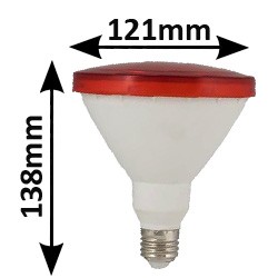 Ampoule LED rouge PAR38 9W E27 BAILEY LIGHTS