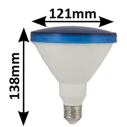Ampoule LED bleue PAR38 9W E27 BAILEY LIGHTS
