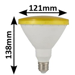 Ampoule LED jaune PAR38 9W E27 BAILEY LIGHTS