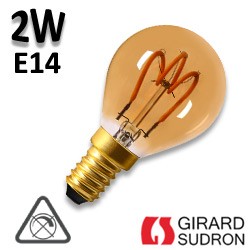 Ampoule Sphérique loops filament LED GIRARD SUDRON 2W E14