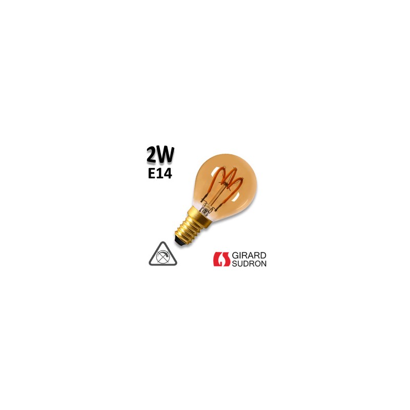 Ampoule Sphérique loops filament LED GIRARD SUDRON 2W E14