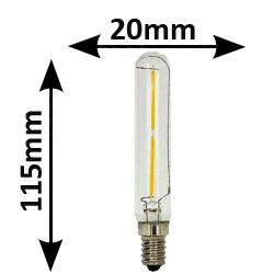Ampoule tubulaire filament LED 1.5W E14 827 T20
