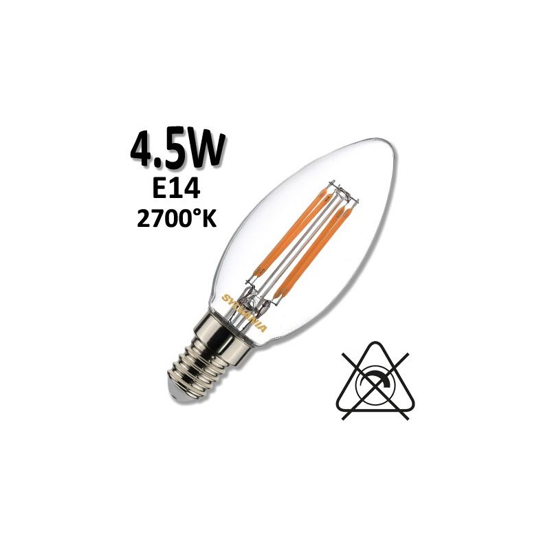 Ampoule LED Flamme lisse rétro SYLVANIA 4.5W E14 230V