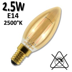 Ampoule LED Flamme lisse rétro ambrée SYLVANIA E14 230V