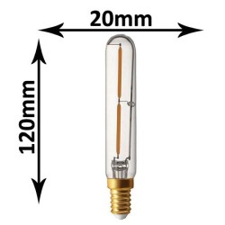 Ampoule LED GIRARD SUDRON tubulaire T20 2W E14 230V