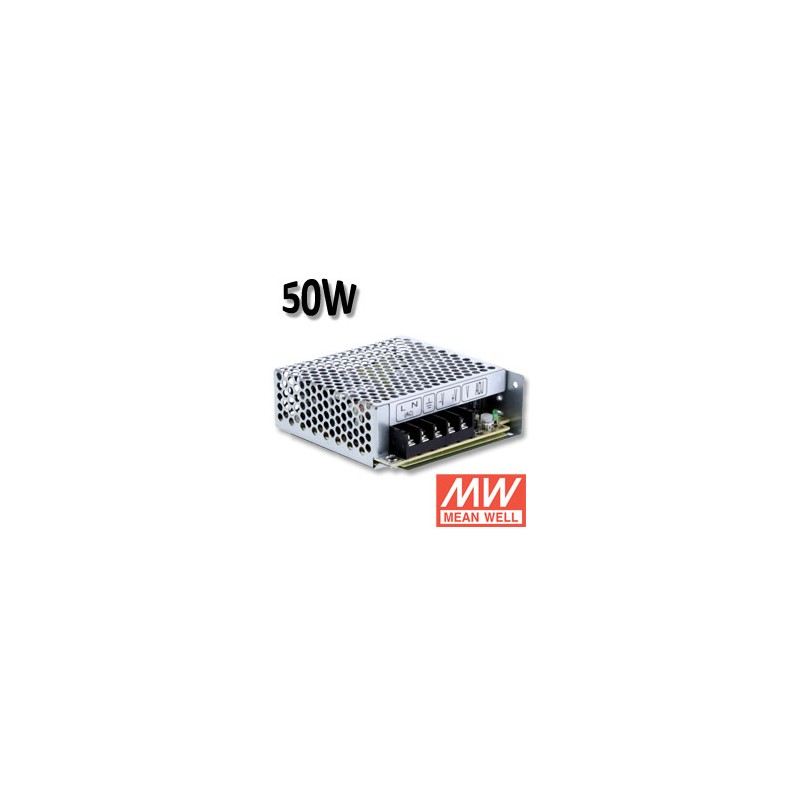 Transformateur 12V 50W Mean Well LRS5012 - Transfo LED
