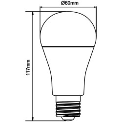 Ampoule LED BENEITO 17W E27 230V - 3528 3529