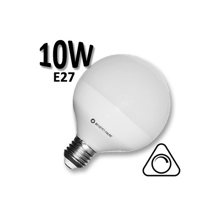 Ampoule LED pour variateur Globe opale Ø95mm 10W E27 230V BENEITO