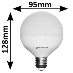 Ampoule LED pour variateur Globe opale Ø95mm 10W E27 230V BENEITO