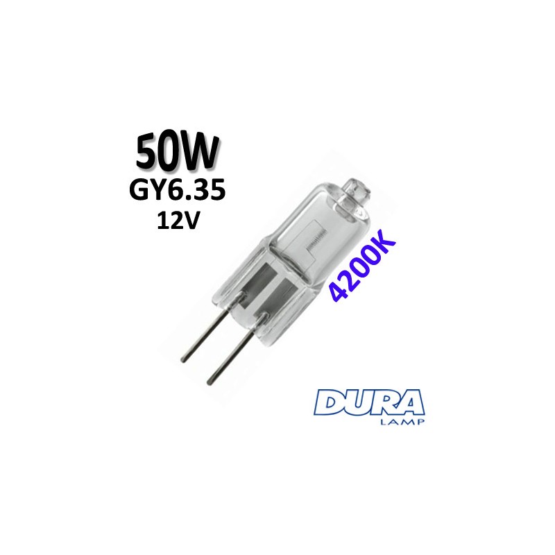 Ampoule 50W GY6.35 12V - halogène DURALAMP 01467