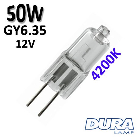 Ampoule 50W GY6.35 12V - halogène DURALAMP 01467