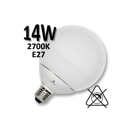 Ampoule Globe LED opale Ø120mm 14W E27  230V - BENEITO 505119E2C 505119E2F