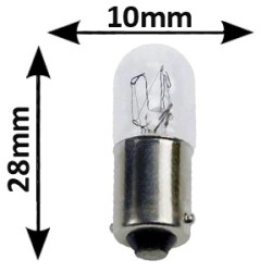 Ampoule tubulaire miniature BA9S 3W 230V