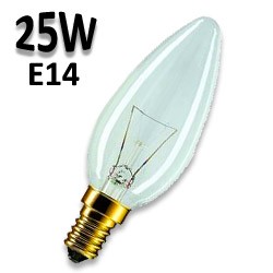 Ampoule flamme 25W E14 220V - Lampe avec filament