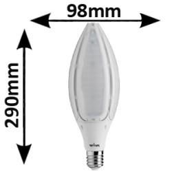 Ampoule LED ovoide 50W E40 840 230V - LED HI POWER