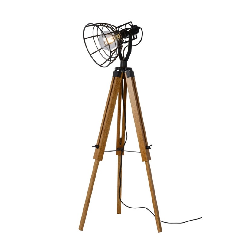 Lampadaire LUCIDE JOSHUA douille E27 en bois