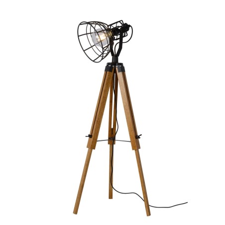 Lampadaire LUCIDE JOSHUA douille E27 en bois