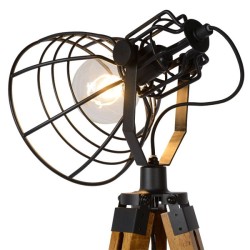 Lampadaire LUCIDE JOSHUA douille E27 en bois