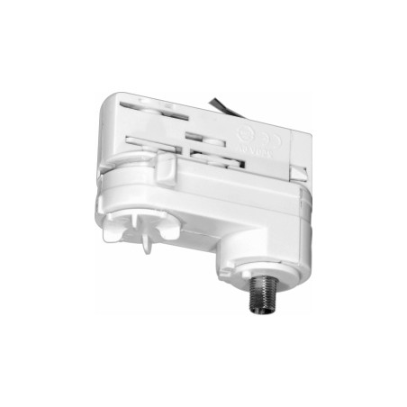 Accessoire adaptateur triphasé pour rail 3 allumages blanc