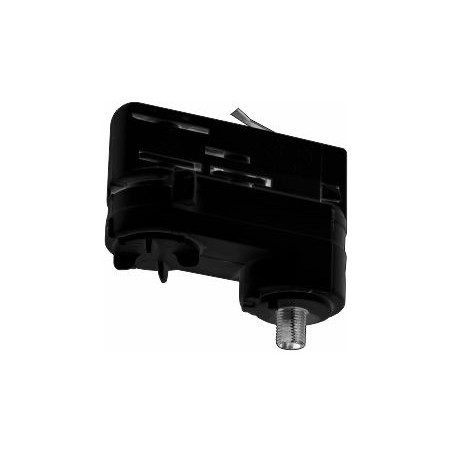 Accessoire adaptateur triphasé pour rail 3 allumages noir