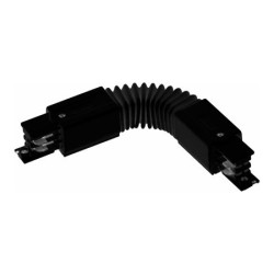 Raccord linéaire flexible pour rail 3 allumages noir