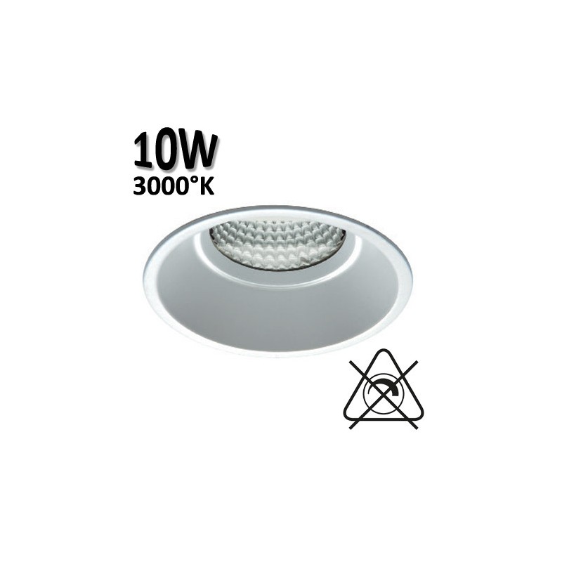 Spot encastré blanc LED JISO 10W IP44 3000K