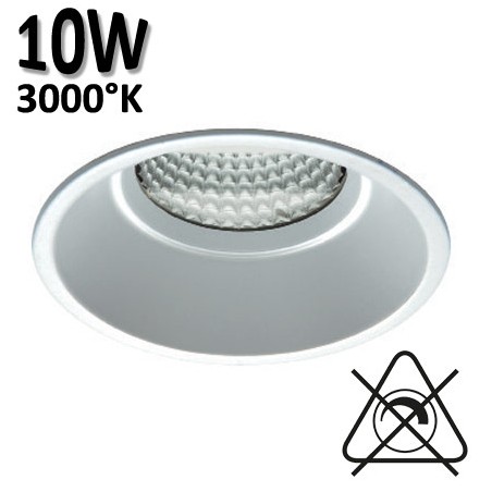 Spot encastré blanc LED JISO 10W IP44 3000K