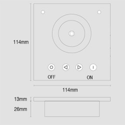 Variateur mural pour ruban LED radio fréquence ALITTEX