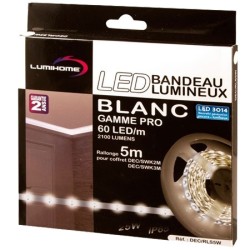 Ruban LED SMD 3014 6500K - LUMIHOME DEC/SPRO-5W