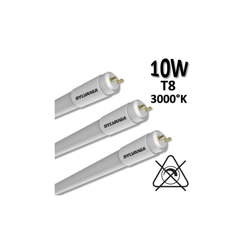 Tube LED 10W T8 pour ballast ferro ou 230V SYLVANIA