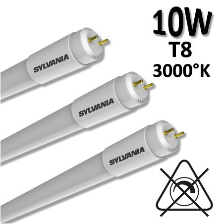 Tube LED 10W T8 pour ballast ferro ou 230V SYLVANIA