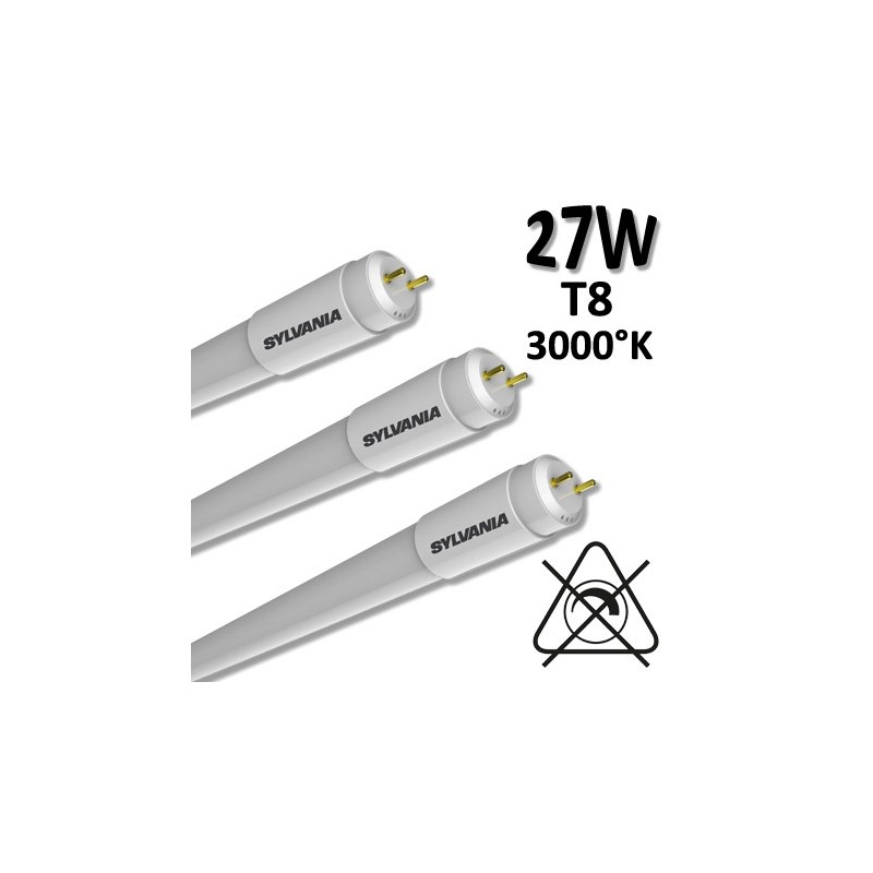 Tube LED 27W T8 pour ballast ferro ou 230V SYLVANIA