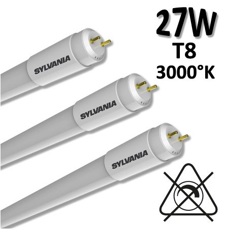 Tube LED 27W T8 pour ballast ferro ou 230V SYLVANIA