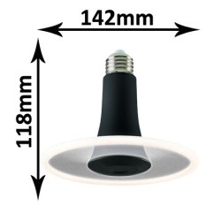 Ampoule LED circulaire SYLVANIA RADIANCE noire 8W E27