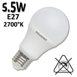 Ampoule LED 5,5W E27 230V 2700K, SYLVANIA TOLEDO GLS 0026670