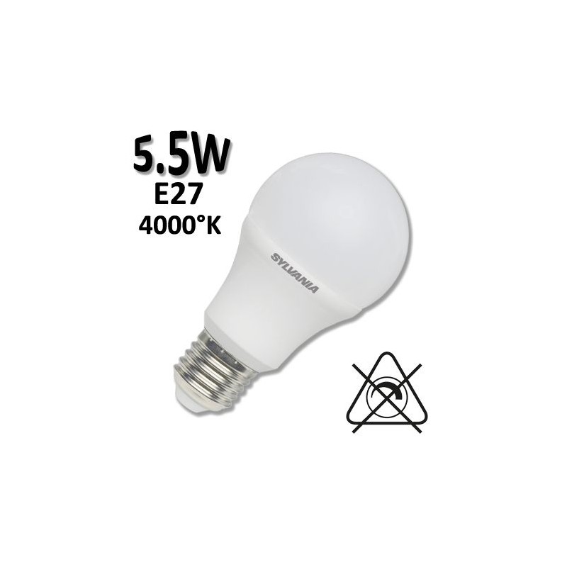 Ampoule LED 5,5W E27 230V 2700K, SYLVANIA TOLEDO GLS 0026670