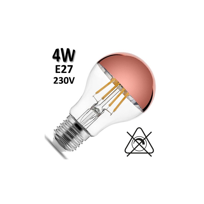 Ampoule LED calotte cuivre 4W E27 230V - DURALAMP LFA6004CU