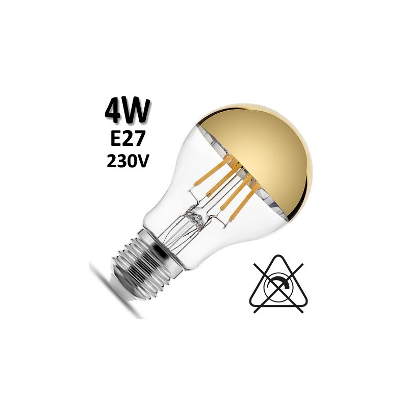 Ampoule LED calotte dorée 4W E27 230V - DURALAMP LFA6004G