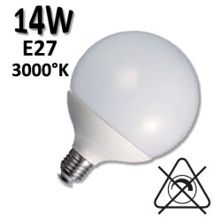 Lampe GLOBE LED 14W E27 230V - Ampoule globe opale Duralamp