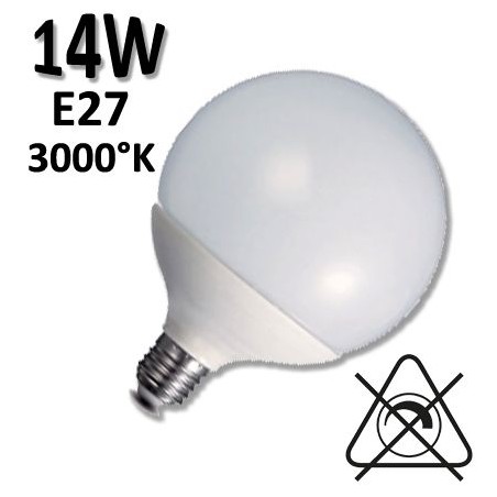 Lampe GLOBE LED 14W E27 230V - Ampoule globe opale Duralamp