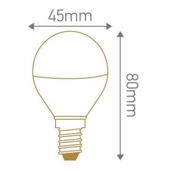 Ampoule sphérique LED GIRARD SUDRON compatible variateur 5W E14 230V