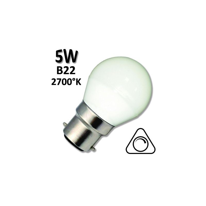 Ampoule sphérique LED GIRARD SUDRON compatible variateur 5W B22 230V