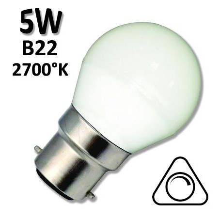 Ampoule sphérique LED GIRARD SUDRON compatible variateur 5W B22 230V